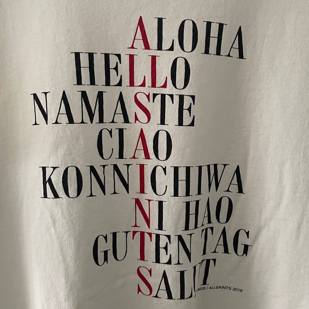 All Saints white  Medium guys tee - Picture 4 of 4